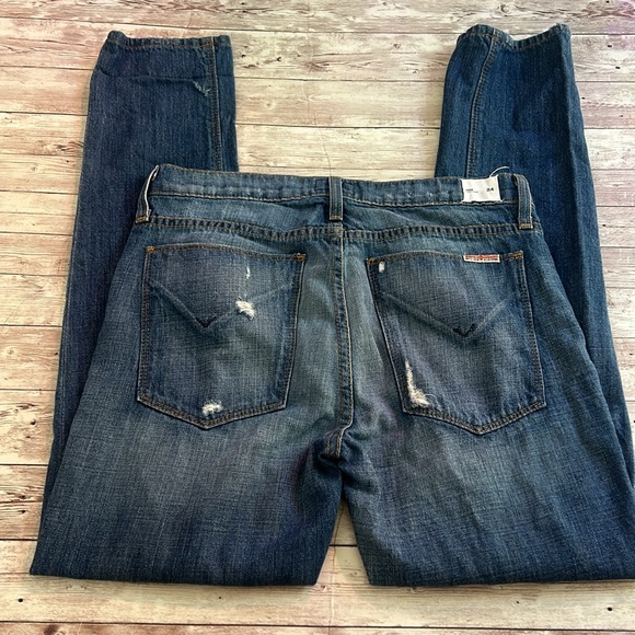 Hudson JUDE SLOUCH SKINNY CROP Distressed Cuff Hem Jeans - Picture 11 of 16